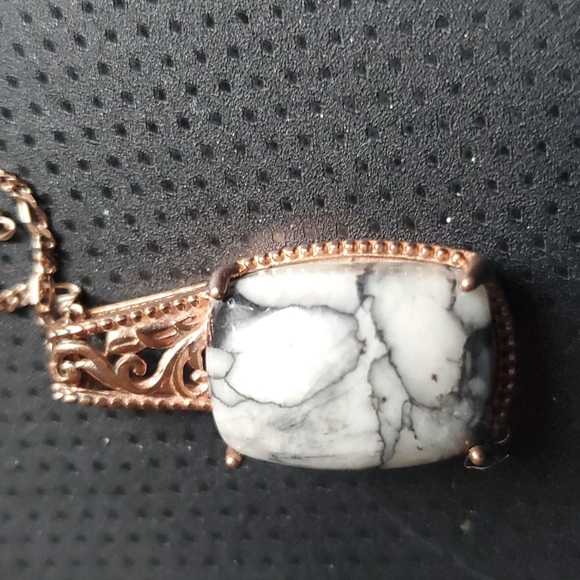 Austrian Pinolith Pendant with copper magnet therapy Italian Rose Gold plated - Picture 3 of 8